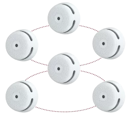 Pack de 6 mini detector de humo autónomo X-Sense - Permite conectar 24 detectores por RF 868MHz - Duración de la bate...