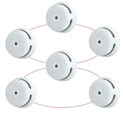 Pack de 6 mini detector de humo autónomo X-Sense - Permite conectar 24 detectores por RF 868MHz - Duración de la bate...