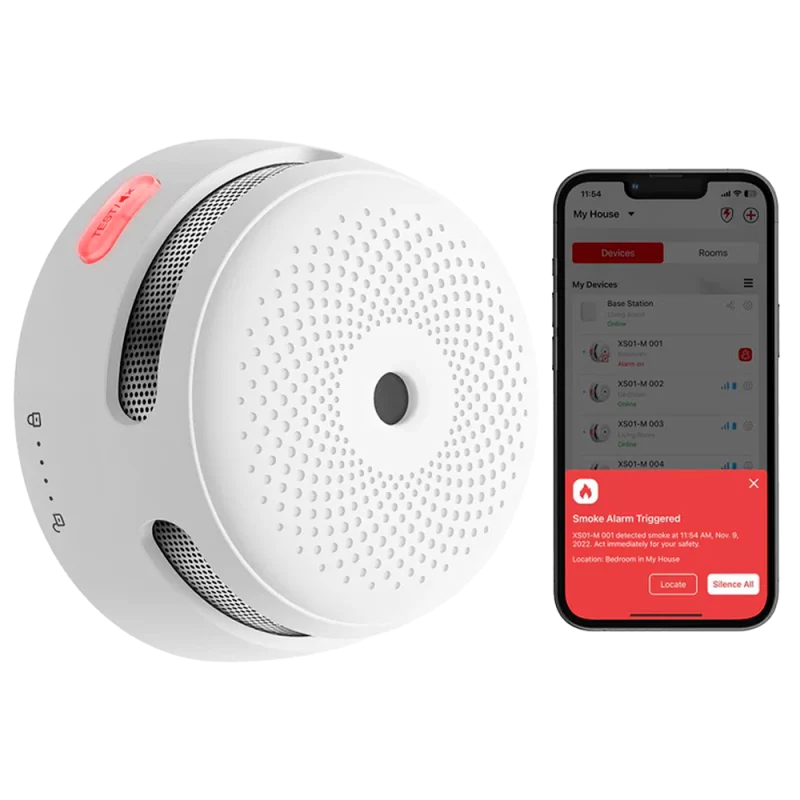 Mini detector de humo autónomo X-Sense - Comunicación WiFi 2.4GHz - Conexión a través de APP - Duración de la batería...