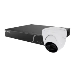 Kit de Inteligencia Artificial Safire Smart - 1 Cámara Turret de 4Mpx - 1 NVR de 8CH con audio y alarma - 1 Disco dur...