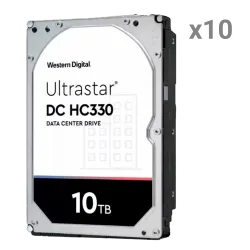 Disco duro Western Digital - 10 unidades | Capacidad 10 TB cada uno - Interfaz SATA 6 Gb/s - Modelo WUS721010ALE6L4 -...