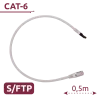 Cable SFTP - Ethernet - Conectores RJ45 - Categoría 6A - 0,5 m - Color blanco