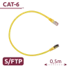 Cable SFTP - Ethernet - Conectores RJ45 - Categoría 6A - 0,5 m - Color amarillo