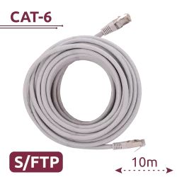 Cable SFTP - Ethernet - Conectores RJ45 - Categoría 6A - 10 m - Color blanco