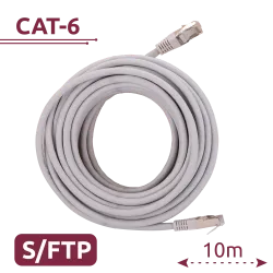 Cable SFTP - Ethernet - Conectores RJ45 - Categoría 6A - 10 m - Color blanco
