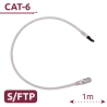 Cable SFTP - Ethernet - Conectores RJ45 - Categoría 6A - 1 m - Color blanco