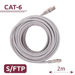 Cable SFTP - Ethernet - Conectores RJ45 - Categoría 6A - 2 m - Color blanco