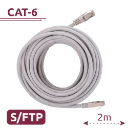 Cable SFTP - Ethernet - Conectores RJ45 - Categoría 6A - 2 m - Color blanco
