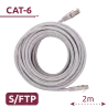 Cable SFTP - Ethernet - Conectores RJ45 - Categoría 6A - 2 m - Color blanco