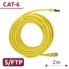 Cable SFTP - Ethernet - Conectores RJ45 - Categoría 6A - 2 m - Color amarillo