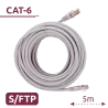 Cable SFTP - Ethernet - Conectores RJ45 - Categoría 6A - 5 m - Color blanco