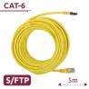 Cable SFTP - Ethernet - Conectores RJ45 - Categoría 6A - 5 m - Color amarillo
