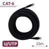 Cable UTP - Ethernet - Conectores RJ45 - Categoría 6 - 20 m - Color negro