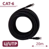 Cable UTP - Ethernet - Conectores RJ45 - Categoría 6 - 20 m - Color negro