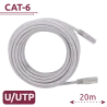 Cable UTP - Ethernet - Conectores RJ45 - Categoría 6 - 20 m - Color blanco