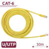 Cable UTP - Ethernet - Conectores RJ45 - Categoría 6 - 30 m - Color amarillo