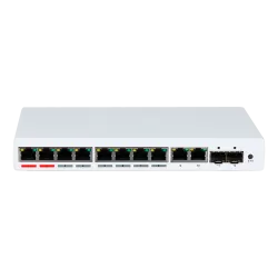 Switch PoE X-Security - 8 puertos PoE + 2 Uplink RJ45 + 2 SFP - Velocidad 10/100/1000 Mbps - 90W puerto 1-2 / 30W pue...