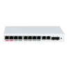 Switch PoE X-Security - 8 puertos PoE + 2 Uplink RJ45 + 2 SFP - Velocidad 10/100/1000 Mbps - 90W puerto 1-2 / 30W pue...