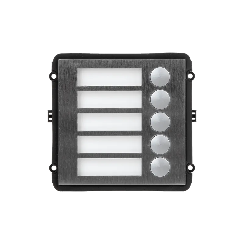 Módulo de extensión - Compatible con XS-V2000E-MIP - 5 botones mecánicos - 5 Etiquetas personalizadas con LED - Acero...