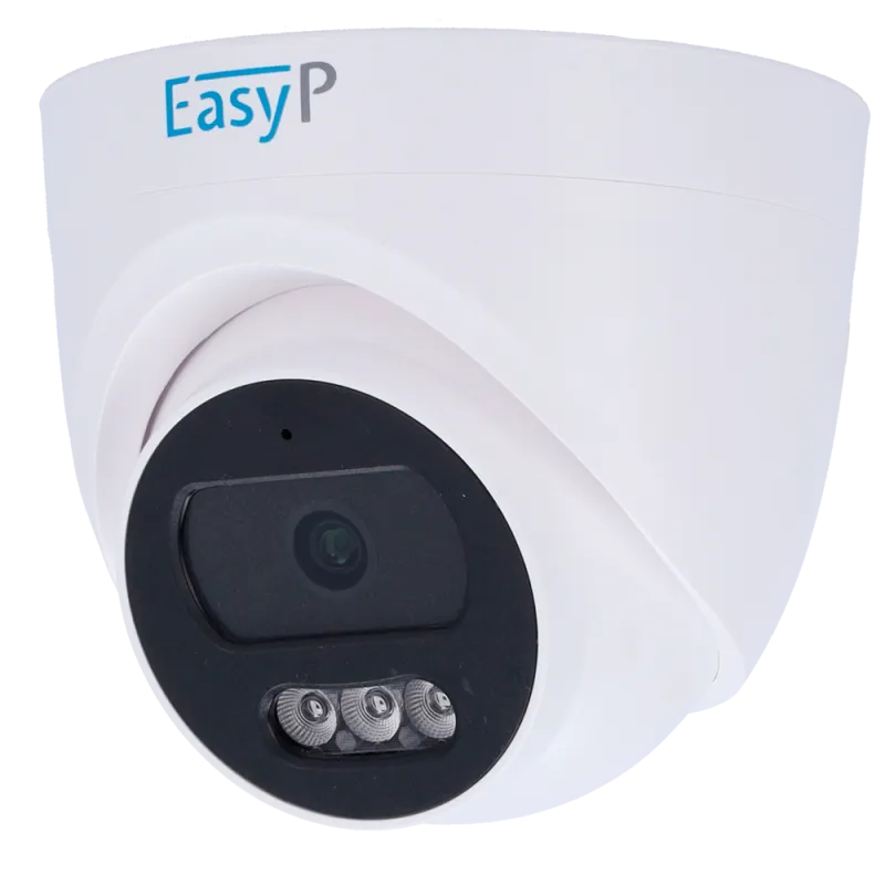 Cámara Turret IP EASY-P - Resolución 2 MP - Lente 2.8 mm | IR 25m - Compatibilidad total con Uniview y Hikvision - So...