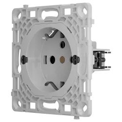 Enchufe básico vertical tipo F - Alimentación 250 V AC 50/60 Hz - Hasta 3.6 kW (carga resistiva a 250 V) - Protección...