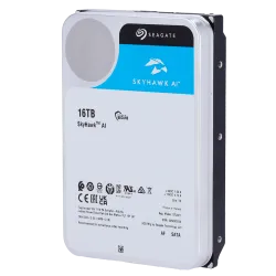 Disco duro Seagate Skyhawk AI - Capacidad 16 TB - Interfaz SATA 6 Gb/s - Hasta 32 transmisiones de inteligencia artif...