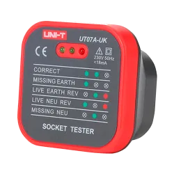 Tester de tomas eléctricas UK - Verificación de errores de cableado - Sencillo de usar - Permite hacer un test rápido