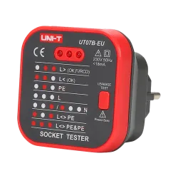 Tester de tomas eléctricas EU - Verificación de errores de cableado - Test de posibles fugas - Sencillo de usar - Per...