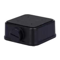 Caja de conexiones - Para cámaras bullet - Apto para uso exterior - Instalación en techo o pared - Color Negro - Pasa...