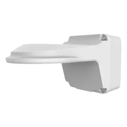 Soporte de pared - Para cámaras domo - Caja de conexiones - Apto para uso en exterior - Color blanco - Pasador de cables