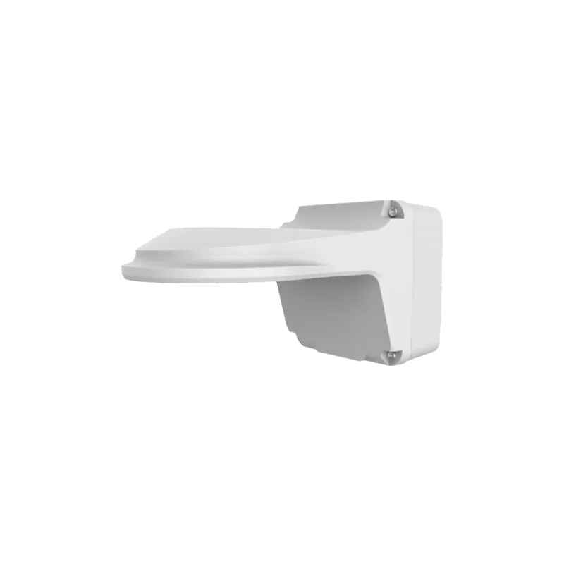 Soporte de pared - Para cámaras domo - Caja de conexiones - Apto para uso en exterior - Color blanco - Pasador de cables
