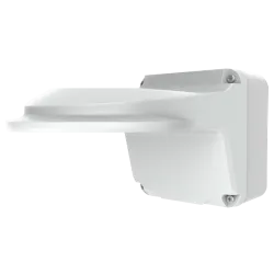 Soporte de pared - Para cámaras domo - Caja de conexiones - Apto para uso en exterior - Color blanco - Pasador de cables