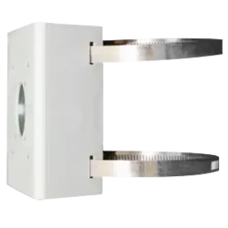 Soporte para mástiles - Para cámaras domo - Apto para uso exterior - Rango diámetro 67~127 mm - Color blanco - Pasado...