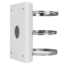 Soporte de mástiles - Para cámaras UNIVIEW PTZ - Apto para uso en exterior - Color blanco - Pasador de cables