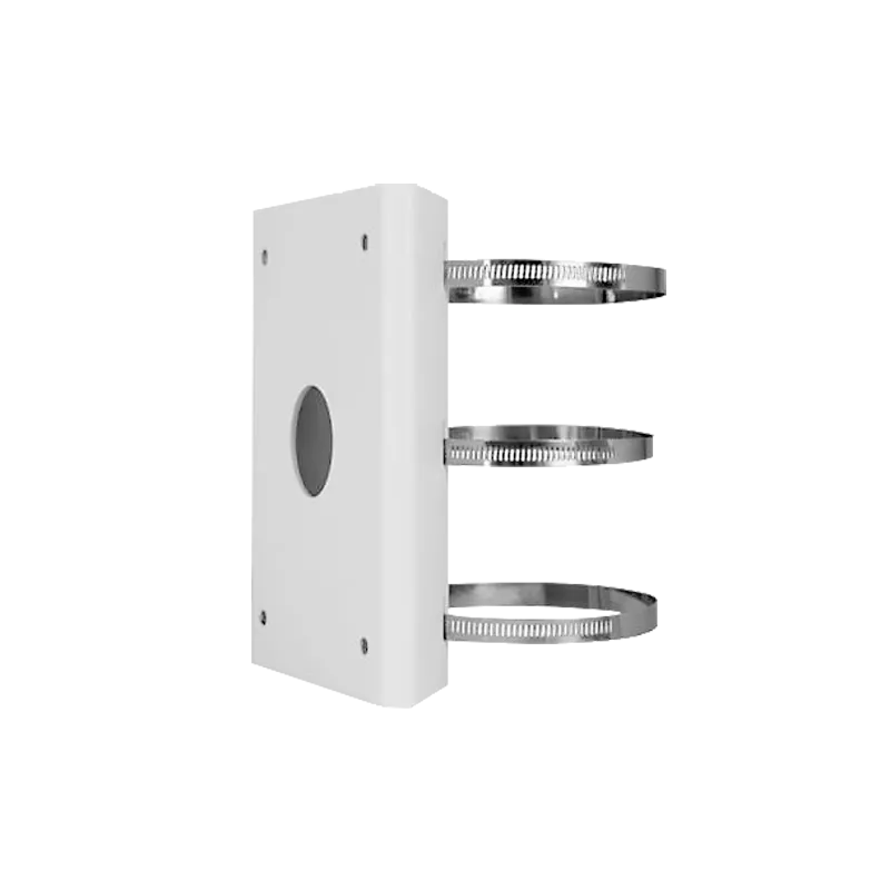 Soporte de mástiles - Para cámaras UNIVIEW PTZ - Apto para uso en exterior - Color blanco - Pasador de cables