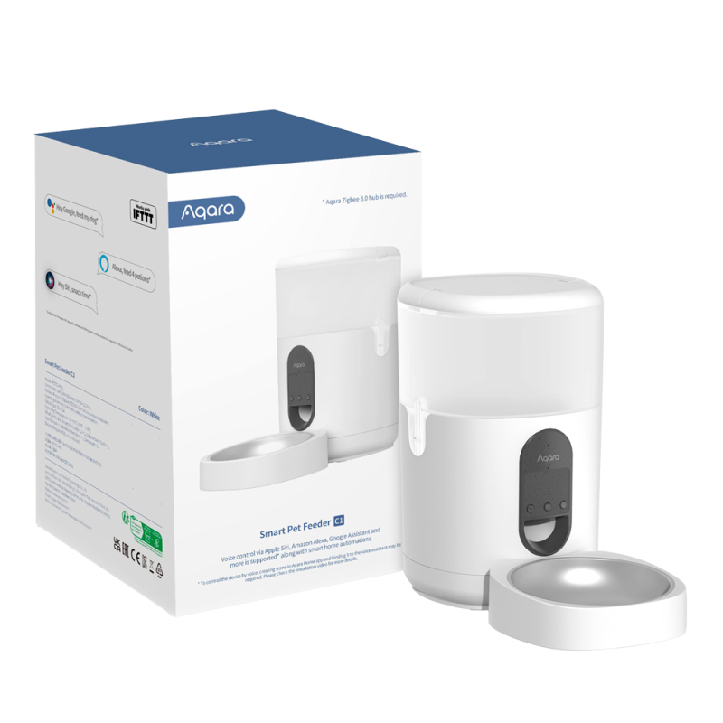 Aqara Comedero Inteligente C1 - Zigbee 3.0 / Matter over Zigbee - Requiere AQARA HUB 3.0 - Repetidor Zigbee - 4L de ...