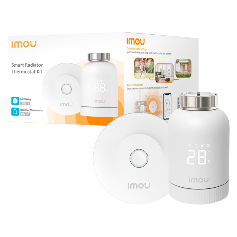 Imou Termostato de radiador inteligente - Gestiona desde la App - Zigbee 3.0 - HUB Gateway incluido - Bajo consumo - ...