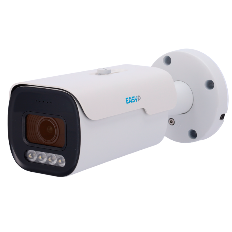 Cámara Bullet IP AI EASY-P - 8MP | Lente Motorizada 2.7~13.5 mm - IR 50 m | Luz blanca 40 m | Mic - Compatibilidad to...