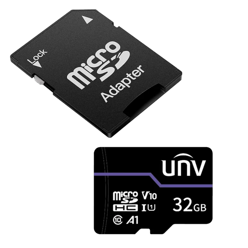 Tarjeta de memoria con adaptador Uniview - microSD | Capacidad 32 GB - Clase 10 | Velocidad escritura 71 MB/s - Hasta...