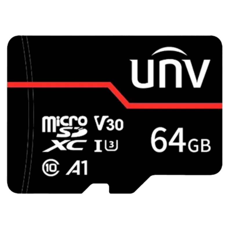 Tarjeta de memoria Uniview - microSD | Capacidad 64 GB - Clase 10 | Velocidad escritura 70 MB/s - Hasta 3.000 ciclos...
