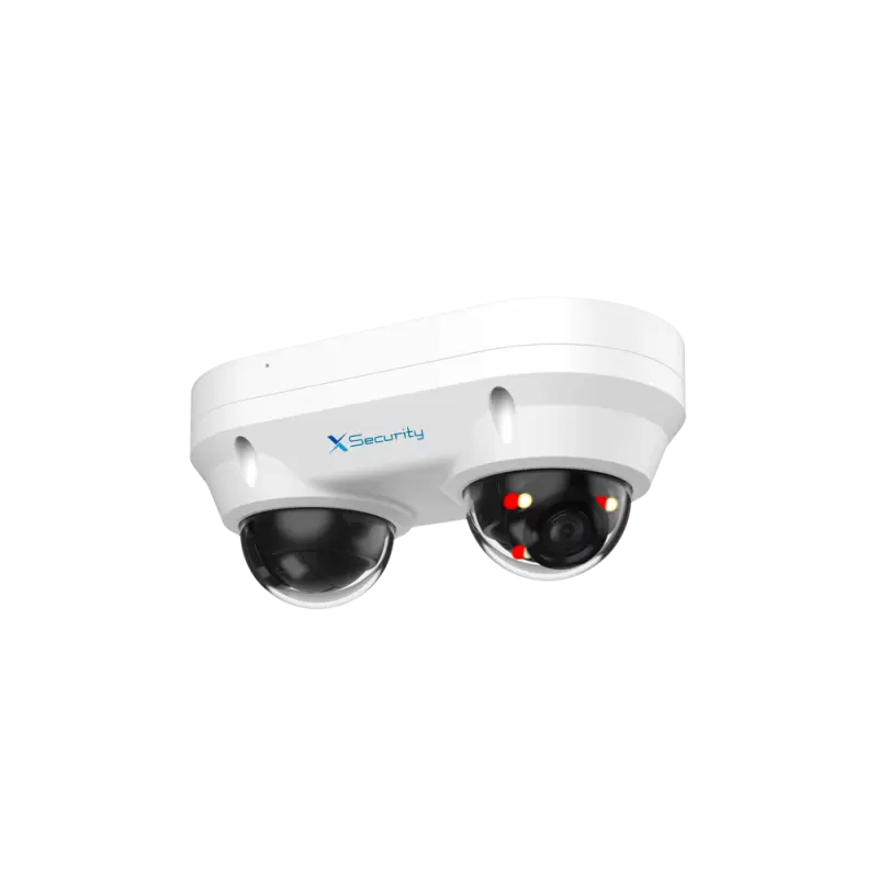 X-Security Cámara IP Domo dual - 2x 4 Megapíxel (2560x1440) - 2x Lente fija 2.8mm - WDR 120dB | Dual Light(IR 30m y ...