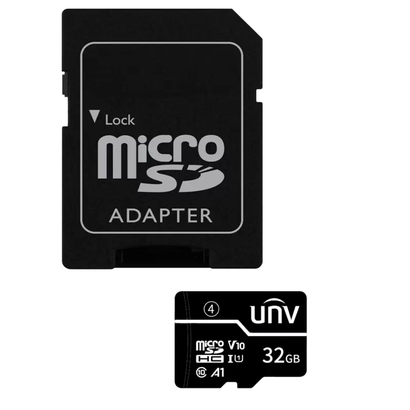 Tarjeta de memoria con adaptador Uniview - microSD | Capacidad 32 GB - Clase 10 | Velocidad escritura 30 MB/s - Hasta...