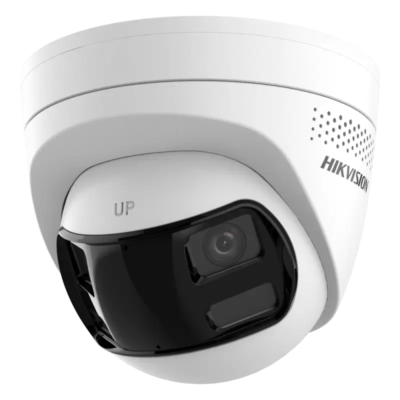 Cámara Turret IP Hikvision gama Value - Resolución 6 MP (3200x1800) - Lente dual 2.8 mm visión panorámica - Luz híbri...