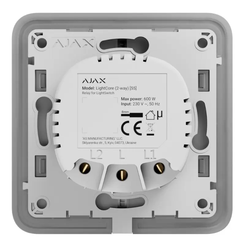 Ajax LightSwitch LightCore interrupteur à bascule 2 voies