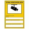 Poster in PVC Zona di videosorveglianza RGPD A5