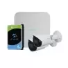 Ajax Video Surveillance Kit - Dahua by: 1 NVR 8ch Ajax + 2 Dahua Tubular Cameras 2MP 2.8mm + 1 HD 1Tb