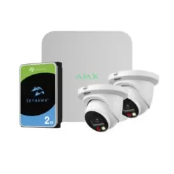 Ajax Video Surveillance Kit - Dahua by: 1 NVR 8ch Ajax + 2 Dahua Domos 4MP 2.8mm Cameras + 1 HD 2Tb