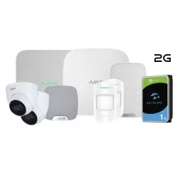 Ajax Alarm Kit + Dahua Videoüberwachung durch: Hub 2 2G + KeyPad + MotionProtect + HomeSiren + NVR + 2 Domes 2MP + 1HD 1Tb