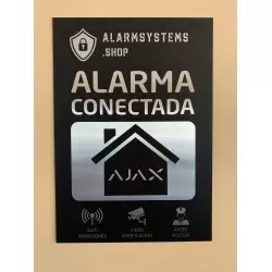 Cartel aluminio alarma conectada AlarmSystems A5