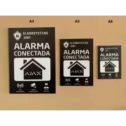 Cartel adhesivo alarma conectada AlarmSystems A6